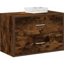 vidaXL szekrény 2 fiókkal füstölt tölgy 60x31x40 cm gépi forgácsolt fa (858829) bútor