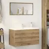 vidaXL szerelt fa függő fürdőszobaszekrény 80x38,5x45cm