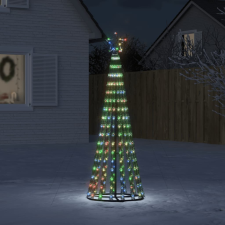 vidaXL színes karácsonyfa fénykúp 275 LED-del 180 cm műfenyő