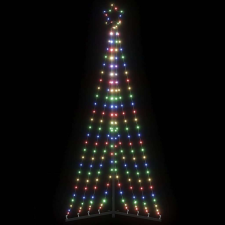 vidaXL színes karácsonyfa fénykúp 339 LED-del 187 cm műfenyő