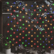 vidaXL Színes kültéri karácsonyi Fényháló 204 LED-del 3x2m karácsonyi dekoráció
