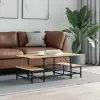 vidaXL színű szerelt fa dohányzóasztal 100 x 50,5 x 40 cm