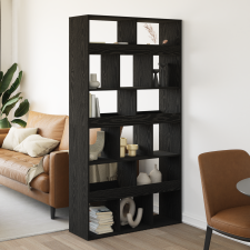 vidaXL Szobaelválasztó 2 db Fekete tölgy 100x33x187,5 cm Műgyanta bútor
