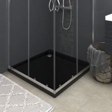 vidaXL szögletes fekete ABS zuhanytálca 80 x 80 cm kád, zuhanykabin
