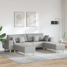 vidaXL Szövet kanapé párnával 3 pcs Felhőszürke 208 cm szövet bútor