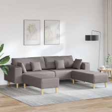 vidaXL Szövet kanapé párnával 3 pcs Tópszínű 208 cm szövet bútor