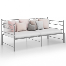 vidaXL Szrüke fém kihúzható kanapéágykeret 90 x 200 cm ágy és ágykellék