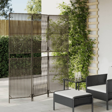vidaXL szürke 3-paneles polyrattan térelválasztó bútor