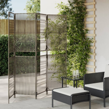 vidaXL szürke 4-paneles polyrattan térelválasztó bútor