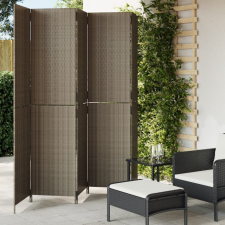 vidaXL szürke 5-paneles polyrattan térelválasztó bútor