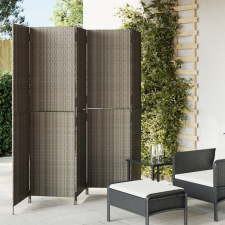 vidaXL szürke 5-paneles polyrattan térelválasztó bútor