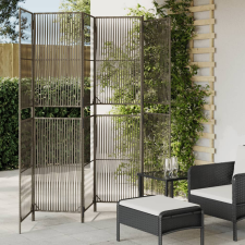 vidaXL szürke 6-paneles polyrattan térelválasztó bútor