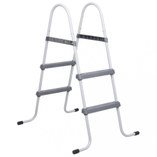 vidaXL szürke acél medencelétra 84 cm medence kiegészítő
