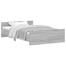 vidaXL szürke ágykeret fej- és lábtámlával 120 x 200 cm (3203745) ágy és ágykellék