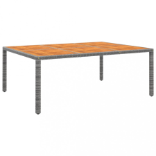 vidaXL szürke akácfa és polyrattan kerti asztal 200 x 150 x 75 cm kerti bútor