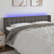 vidaXL szürke bársony LED-es fejtámla 203x16x78/88 cm ágy és ágykellék