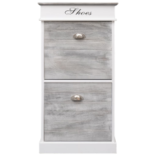 vidaXL szürke császárfa cipőszekrény 50 x 28 x 98 cm (284087) bútor
