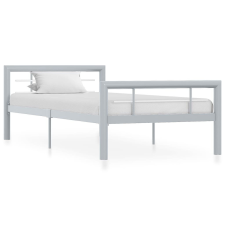 vidaXL szürke és fehér fém ágykeret 90 x 200 cm ágy és ágykellék