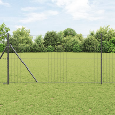 vidaXL Szürke Euro kerítés 1.2x25 m Acél építőanyag