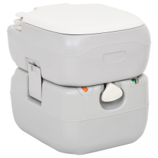 vidaXL szürke-fehér HDPE hordozható kemping WC 22+12 L kemping felszerelés