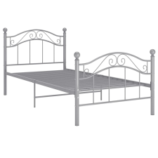 vidaXL szürke fém ágykeret 100 x 200 cm (324993) ágy és ágykellék