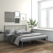 vidaXL szürke fém ágykeret 140 x 200 cm ágy és ágykellék