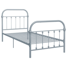 vidaXL szürke fém ágykeret 90 x 200 cm (284504) ágy és ágykellék