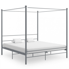 vidaXL szürke fém baldachinos ágykeret 180 x 200 cm ágy és ágykellék