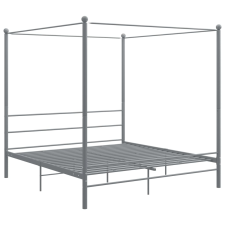 vidaXL szürke fém baldachinos ágykeret 180 x 200 cm  (325068) ágy és ágykellék