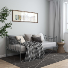 vidaXL szürke fém kanapéágykeret 90 x 200 cm ágy és ágykellék