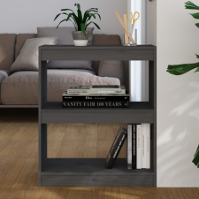 vidaXL szürke fenyőfa könyvszekrény/térelválasztó 60 x 30 x 71,5 cm bútor