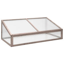vidaXL szürke fenyőfa melegház 110 x 58,5 x 39 cm kerti tárolás