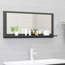 vidaXL szürke forgácslap fürdőszobai tükör 90 x 10,5 x 37 cm fürdőszoba bútor
