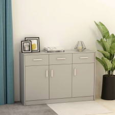 vidaXL szürke forgácslap tálalószekrény 110 x 34 x 75 cm bútor