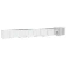 vidaXL szürke horganyzott acél csirkeketrec 700x91x100 cm haszonállat felszerelés