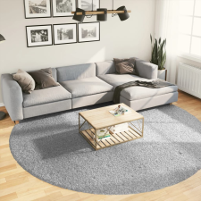 vidaXL szürke hosszú szálú bozontos modern szőnyeg Ø 280 cm lakástextília
