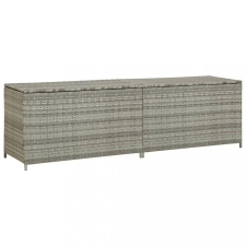 vidaXL Szürke kerti polyrattan tárolóláda 200 x 50 x 60 cm kerti tárolás