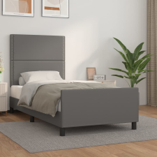 vidaXL szürke műbőr ágykeret fejtámlával 100 x 200 cm ágy és ágykellék