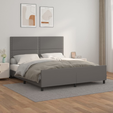 vidaXL szürke műbőr ágykeret fejtámlával 180x200 cm ágy és ágykellék