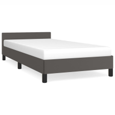 vidaXL szürke műbőr ágykeret fejtámlával 80 x 200 cm (347469) ágy és ágykellék