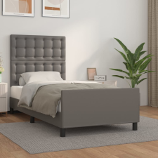 vidaXL szürke műbőr ágykeret fejtámlával 90x190 cm ágy és ágykellék