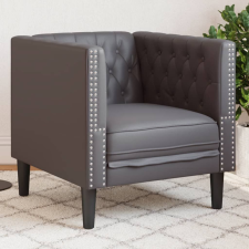 vidaXL szürke műbőr Chesterfield kanapéfotel bútor