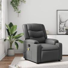 vidaXL szürke műbőr dönthető masszázsfotel masszázsfotel