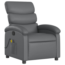 vidaXL szürke műbőr dönthető masszázsfotel (371723) masszázsfotel
