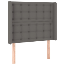 vidaXL szürke műbőr fejtámla szárnyakkal 93x16x118/128 cm (3119662) ágy és ágykellék
