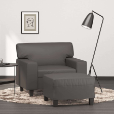vidaXL szürke műbőr kanapéfotel lábtartóval 60 cm bútor