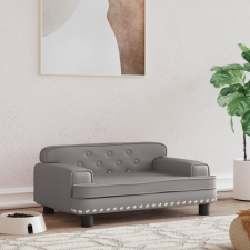 vidaXL szürke műbőr kutyaágy 70 x 45 x 30 cm szállítóbox, fekhely kutyáknak