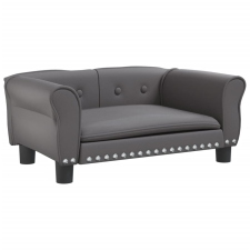 vidaXL szürke műbőr kutyaágy 70 x 45 x 30 cm (171834) szállítóbox, fekhely kutyáknak