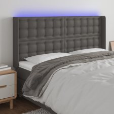 vidaXL szürke műbőr LED-es fejtámla 147x16x118/128 cm ágy és ágykellék