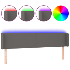 vidaXL szürke műbőr LED-es fejtámla 183x16x78/88 cm (3123062) ágy és ágykellék